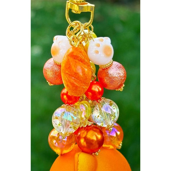 Amuse Maneki Neko Kitty Bread Pan Squishy Keychain Purse Bag Charm - Picture 7 of 7